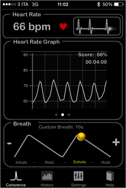 HeartRate+ Heart Rate Variability HRV Coherence Respiratory Arrithmia RSA 4s